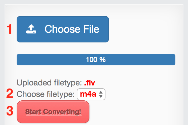 How to convert FLV files online to M4A